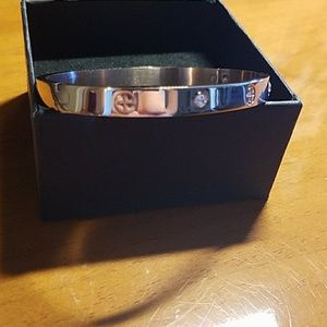 18k Rose Gold Locking Love Bangle Bracelet